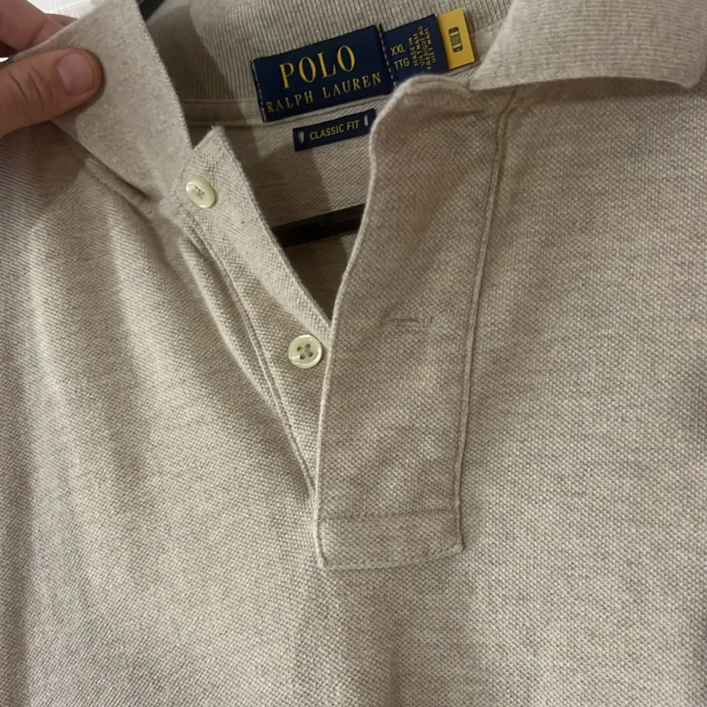 Polo by Ralph‎ Lauren Men's Oatmeal Beige Long Sleeve Shirt Classic Fit, XXL